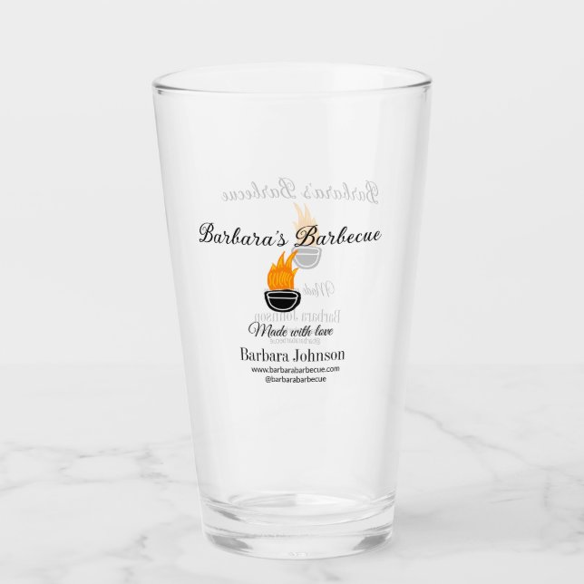 Barbecue restaurangköks-social webbplats på webbpl glaskopp (Framsida)