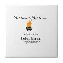 Barbecue restaurangköks-social webbplats på webbpl kakelplatta