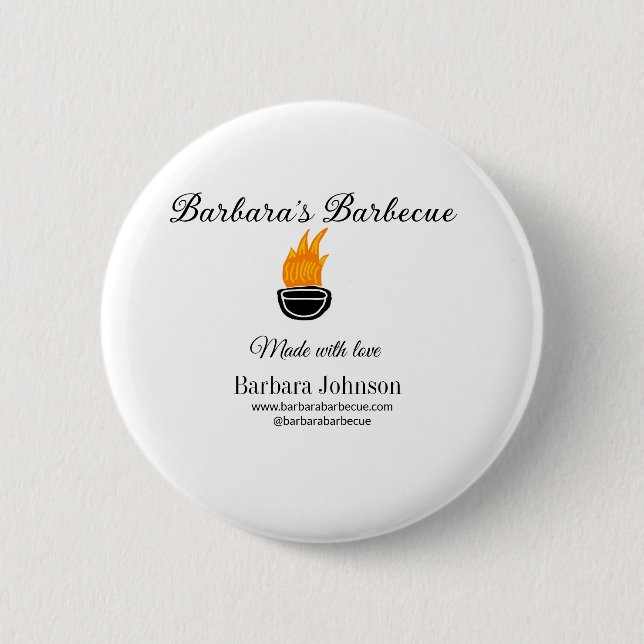 Barbecue restaurangköks-social webbplats på webbpl knapp (Framsida)