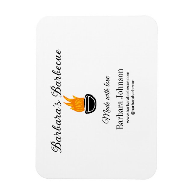 Barbecue restaurangköks-social webbplats på webbpl magnet (Vertikal)