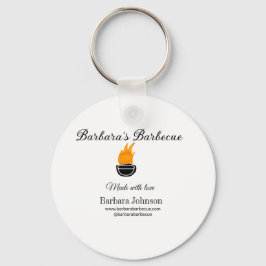 Barbecue restaurangköks-social webbplats på webbpl nyckelring