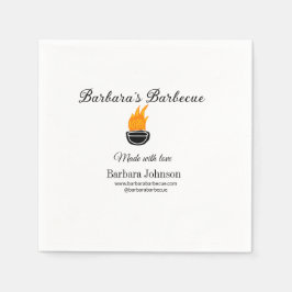 Barbecue restaurangköks-social webbplats på webbpl pappersservett