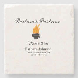 Barbecue restaurangköks-social webbplats på webbpl stenunderlägg