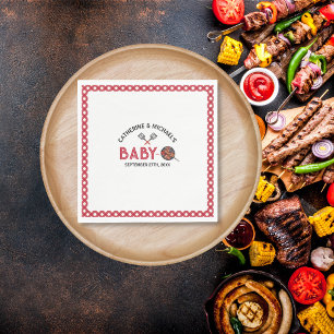 Barbecue Shower för baby-Q BBQ Barbecue Pappersservett