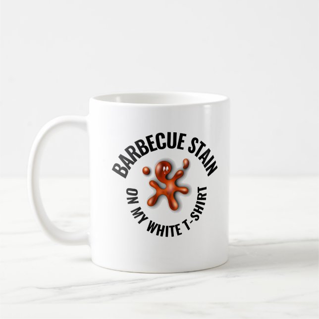 Barbecue Stain på min vita Kaffemugg (Vänster)
