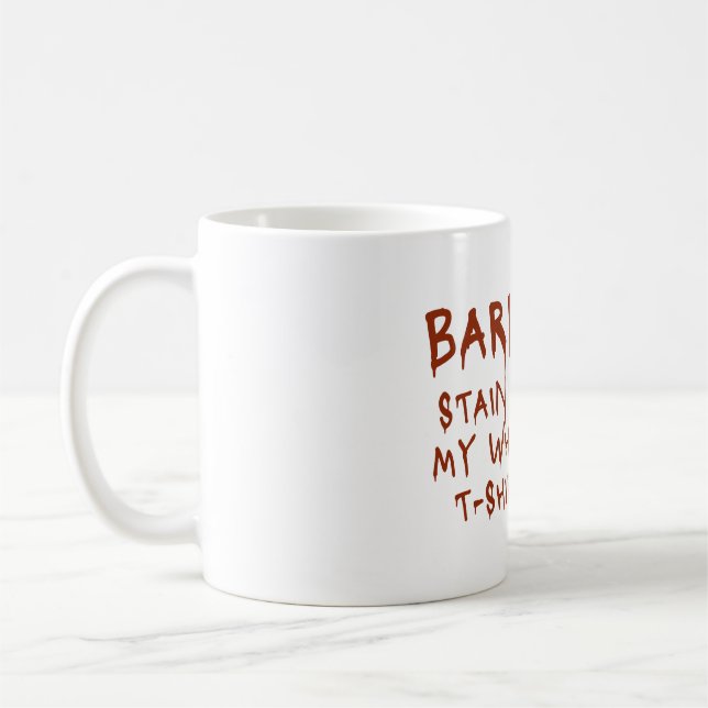 Barbecue Stain på min vita Kaffemugg (Vänster)