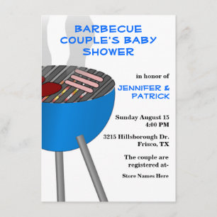 Barbecue Thenzes Couples's Baby Shower-inbjudan Inbjudningar