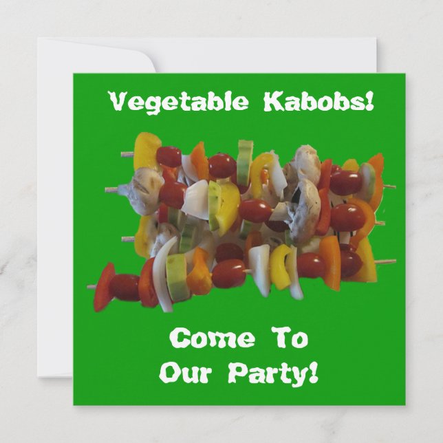 Barbecue Vegetable Kabobs-partiets inbjudan (Framsida)