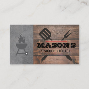 Barbecue Wood Grill Master Executive Chef Visitkort