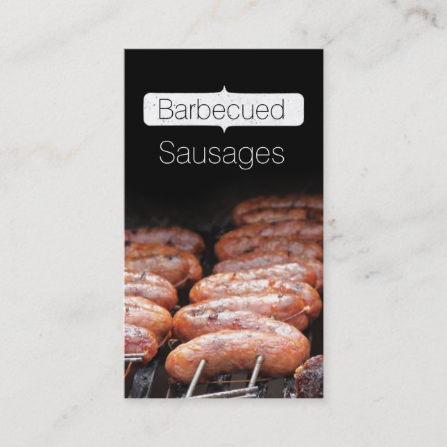 Barbecued Sausages/grill/bbq Visitkort (Framsida)