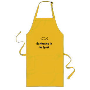Barbecuing in the Spirit Quote Apron Långt Förkläde