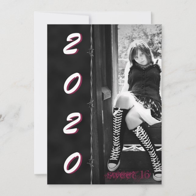 Barbed men Sweet 16 Partsinbjudan Inbjudningar (Framsida)