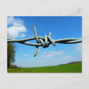 Barbed-Wire Fence-vykort Vykort