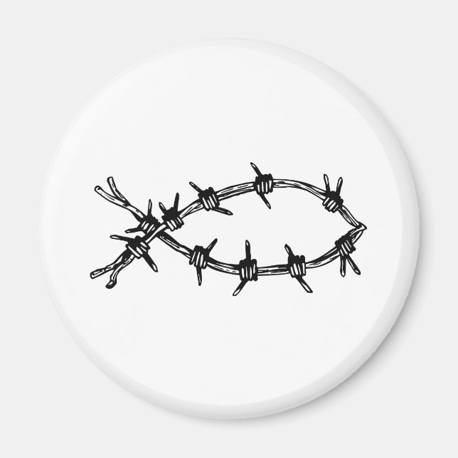 Barbed Wire Fish Magnet (Framsidan)