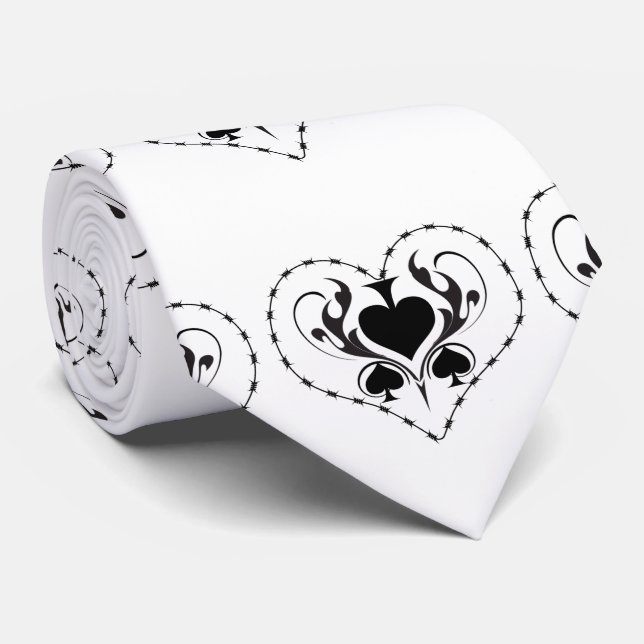 Barbed Wire Heart Black Spades Thunder_Cove Slips (Rullad)