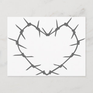Barbed Wire Heart Vykort