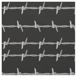 Barbed Wire Mönster på Black Tyg