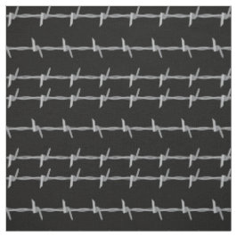 Barbed Wire Mönster på Black Tyg