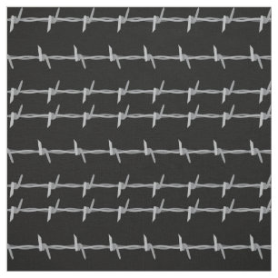 Barbed Wire Mönster på Black Tyg