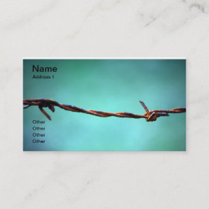 barbed WIRE MOT HIMLAR BLUE BACKGROUND RANDOM ABS Visitkort