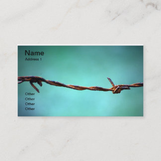 barbed WIRE MOT HIMLAR BLUE BACKGROUND RANDOM ABS Visitkort