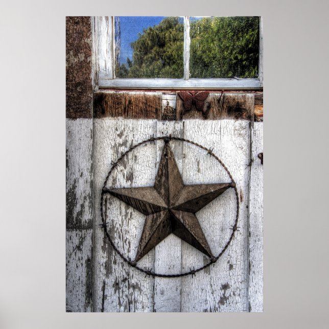 BARBED WIRE STAR of TEXAS Poster (Framsidan)