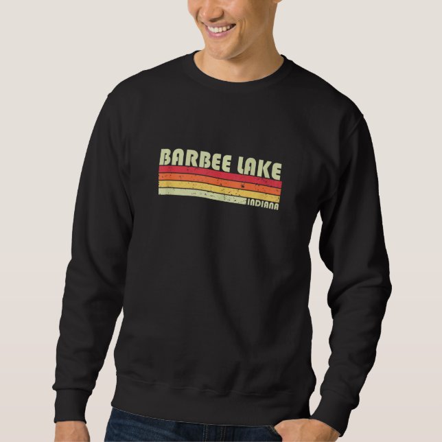 Barbee Sjö Indiana Funny Fishing Camping (sommarti Lång Ärmad Tröja (Framsida)