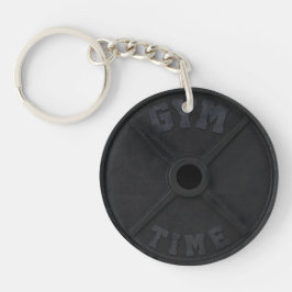 Barbell 45-lb plate "GYM TIME" for a gym person