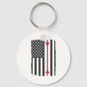 Barbell Amerikansk Flagga Gym Tröja Usa Motivation Nyckelring