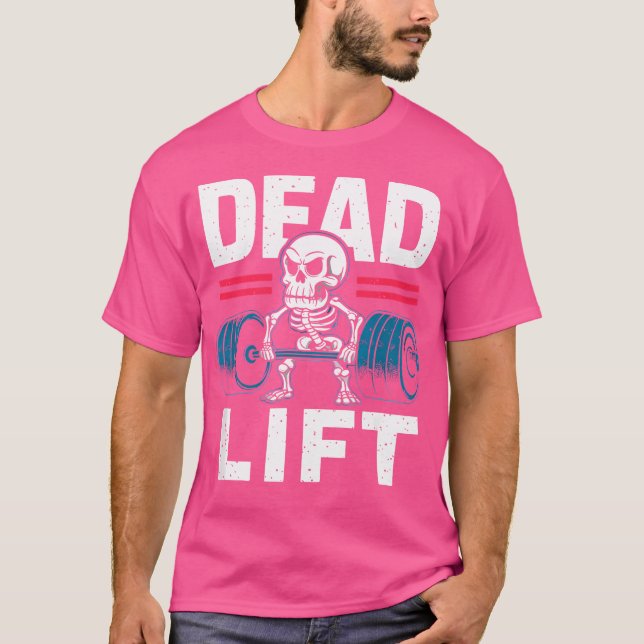 Barbell Bones Skeletons Hiss-utmaning T Shirt (Framsida)