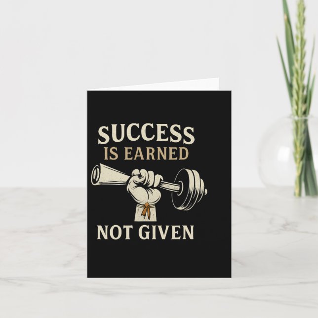 Barbell Gym Bodybuilding Success belönas inte med  Kort (Framsida)