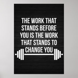 Barbell Inspirational Ord - Workout Motivational Poster