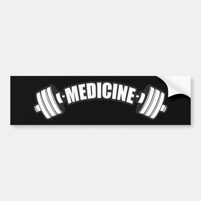 Barbell - Järn Medicine - Weight Lipping Gym Bildekal (Framsidan)