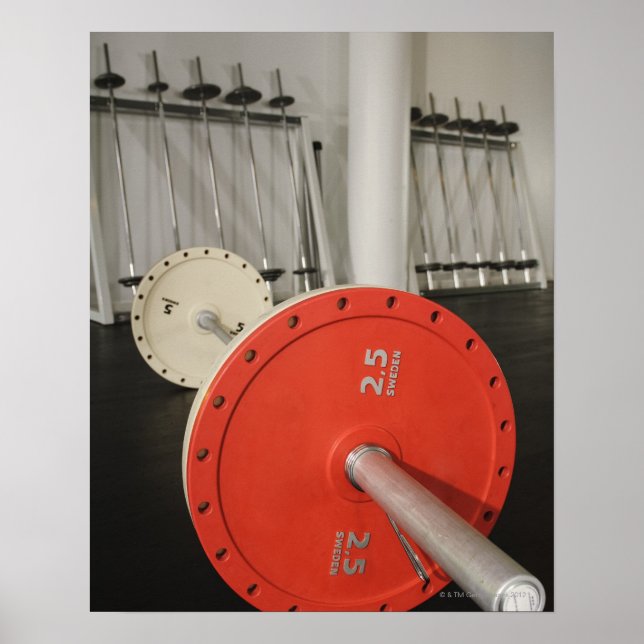 Barbell på gym poster (Framsidan)