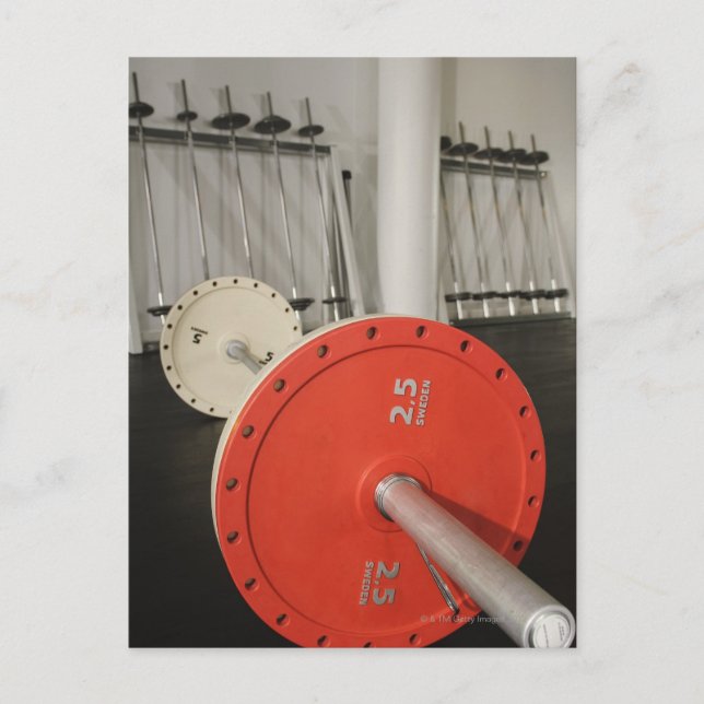 Barbell på gym vykort (Framsida)
