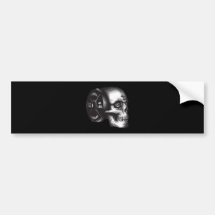 Barbell Plate and Skull - Workout Gym Motivational Bildekal
