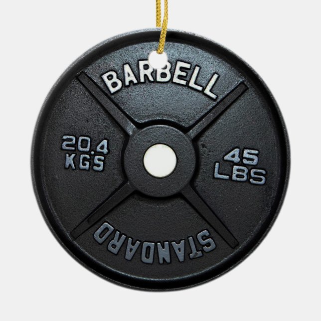 Barbell Plate Träd Ornament (Framsidan)