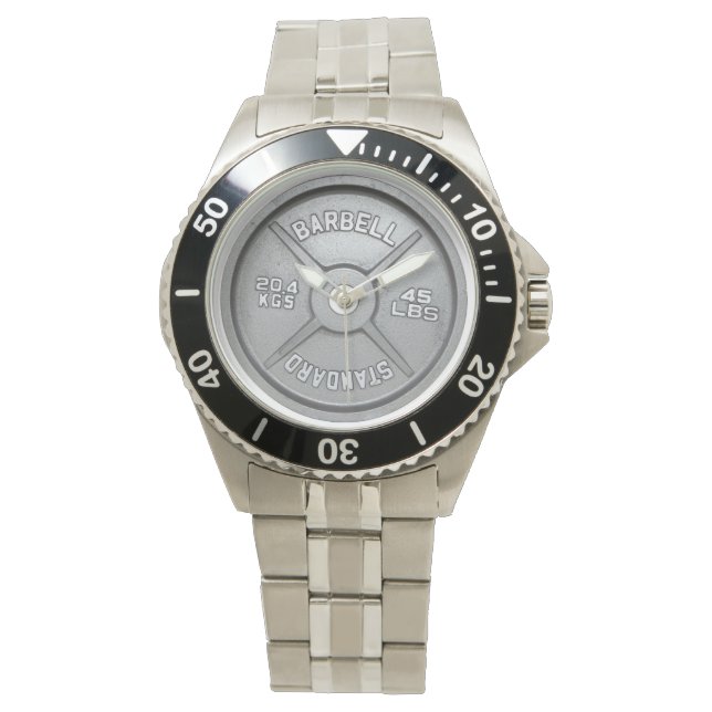 Barbell Plate Wrist Watch Armbandsur (Framsida)