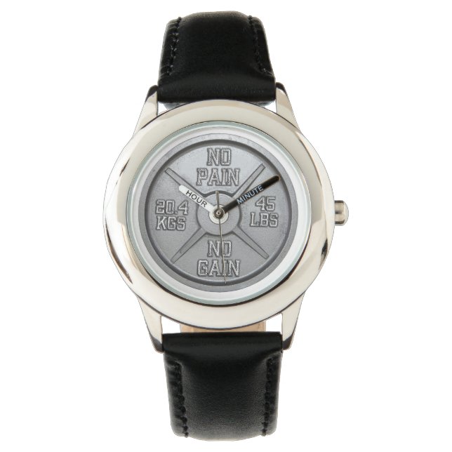 Barbell Plate Wrist Watch - ingen smärta Armbandsur (Framsida)