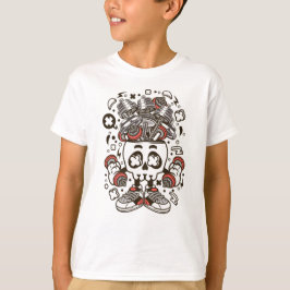 Barbell Skull Head T Shirt