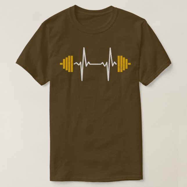 Barbell Weightlift Heartslag Bodybuilding 1 T Shirt (Design framsida)