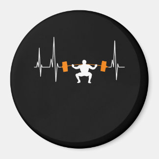 Barbell Weightlift Heartslag Bodybuilding Coola Magnet