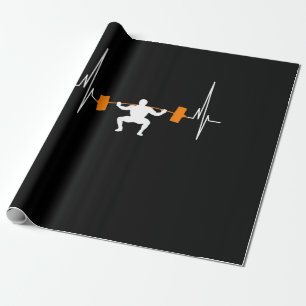 Barbell Weightlift Heartslag Bodybuilding Presentpapper
