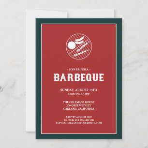 Barbeque Grill Platt Inbjudningskort