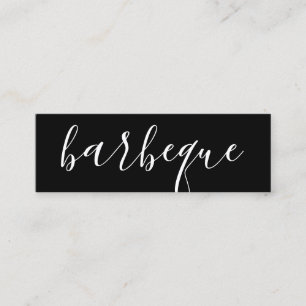 barbeque handskriven mini visitkort