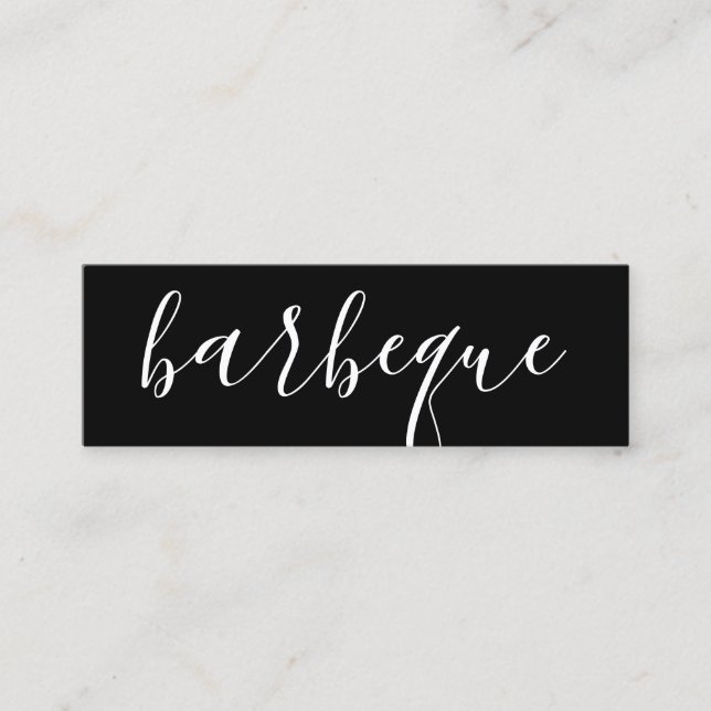 barbeque handskriven mini visitkort (Framsida)