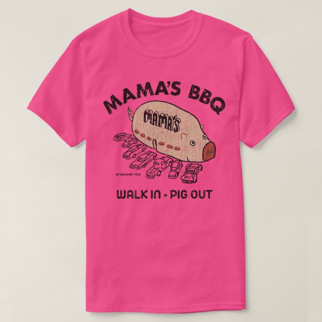 Barbeque Mamas BBQ 1956 T Shirt (Design framsida)