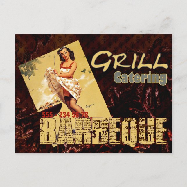 Barbeque - vykort (Framsida)