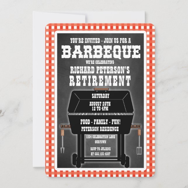 Barbequefirande inbjudningar (Framsida)