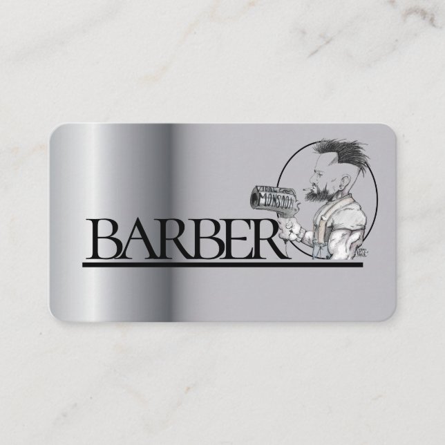Barber Affärskort Visitkort (Framsida)